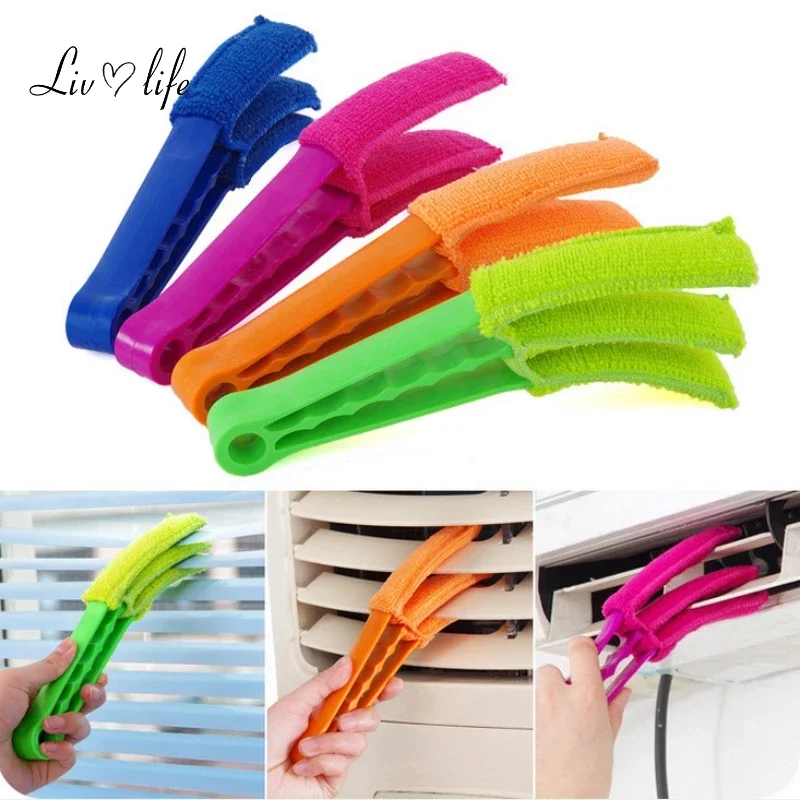 Microfiber Removable Washable Cleaning Brush Clip Household Duster Window Leaves Blinds Cleaner Brushes Tool cleaning supplies