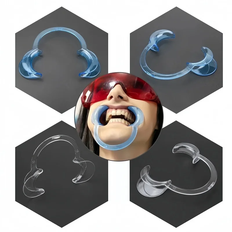 10Pcs Dental Mouth Opener C Shape Plastic Lip Cheek Retractors Intraoral Cheek Lip Opener Orthodontic Dentistry Tool