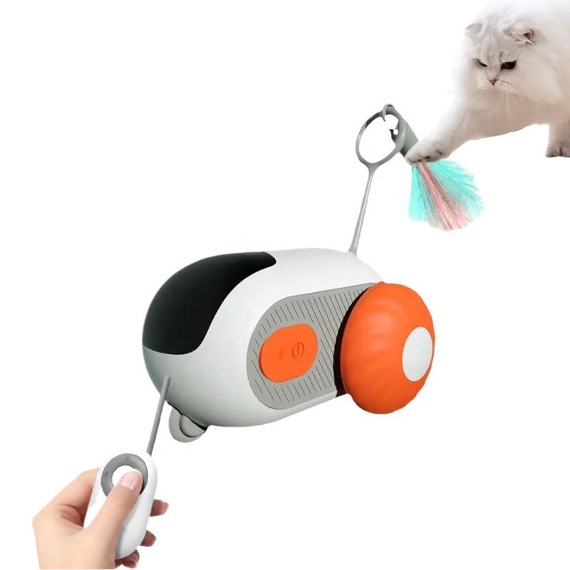 Pet Toys Remote Control Toys Feather Teaser Intelligent Rechargeable Sports Car  Obstacle avoidance Rat toys Pajaros Bird house