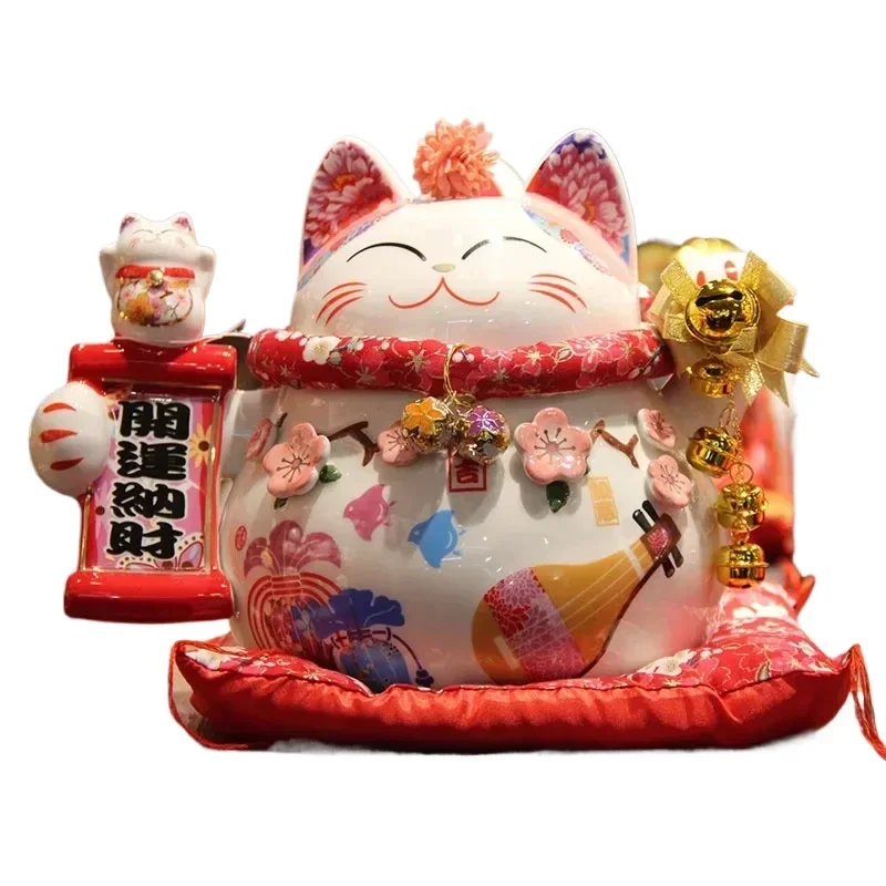 

8-дюймовая копилка Fortune Cat, прямые продажи от производителя, керамическая копилка, кассовый аппарат, входное крыльцо, украшение Fortune Cat