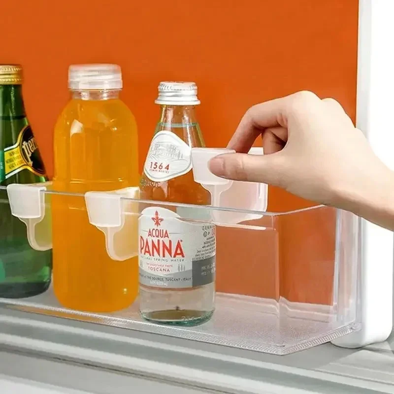 4-28Pcs Home Refrigerator Storage Partition Board Retractable Plastic Divider Storage Splint Kitchen Bottle Can Shelf Organizer