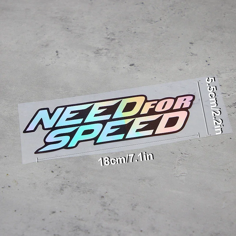 1 Buah Stiker Need For Speed Tahan Air Holografik Warna-warni Perekat untuk Mobil Laptop Buat Kustomisasi