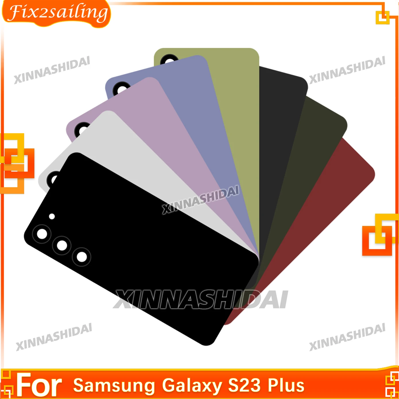 AAA+++ For Samsung Galaxy S23 PLUS Battery Back Cover Door Rear Housing For Samsung S23 PLUS  Repair Parts
