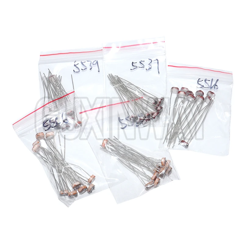 50PCS/lot LDR Photo Light Sensitive Resistor Photoelectric Photoresistor 5528 5506 5516 5537 5539 GL5528 For Arduino