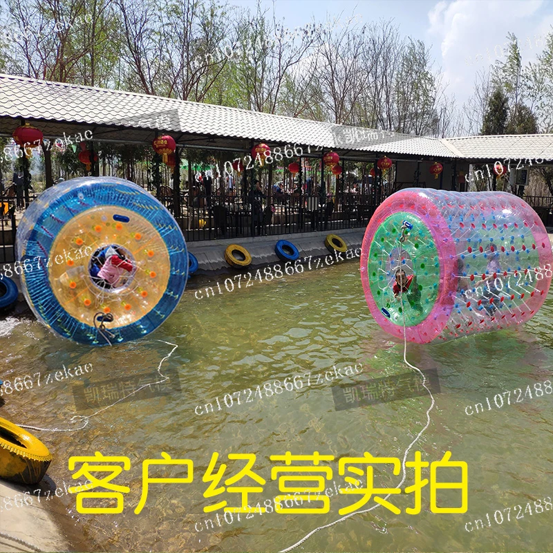 Winter Thickened Transparent Grass Roll Walking Yobo Inflatable Water Roller Ball Snow Recreation Facilities Playground