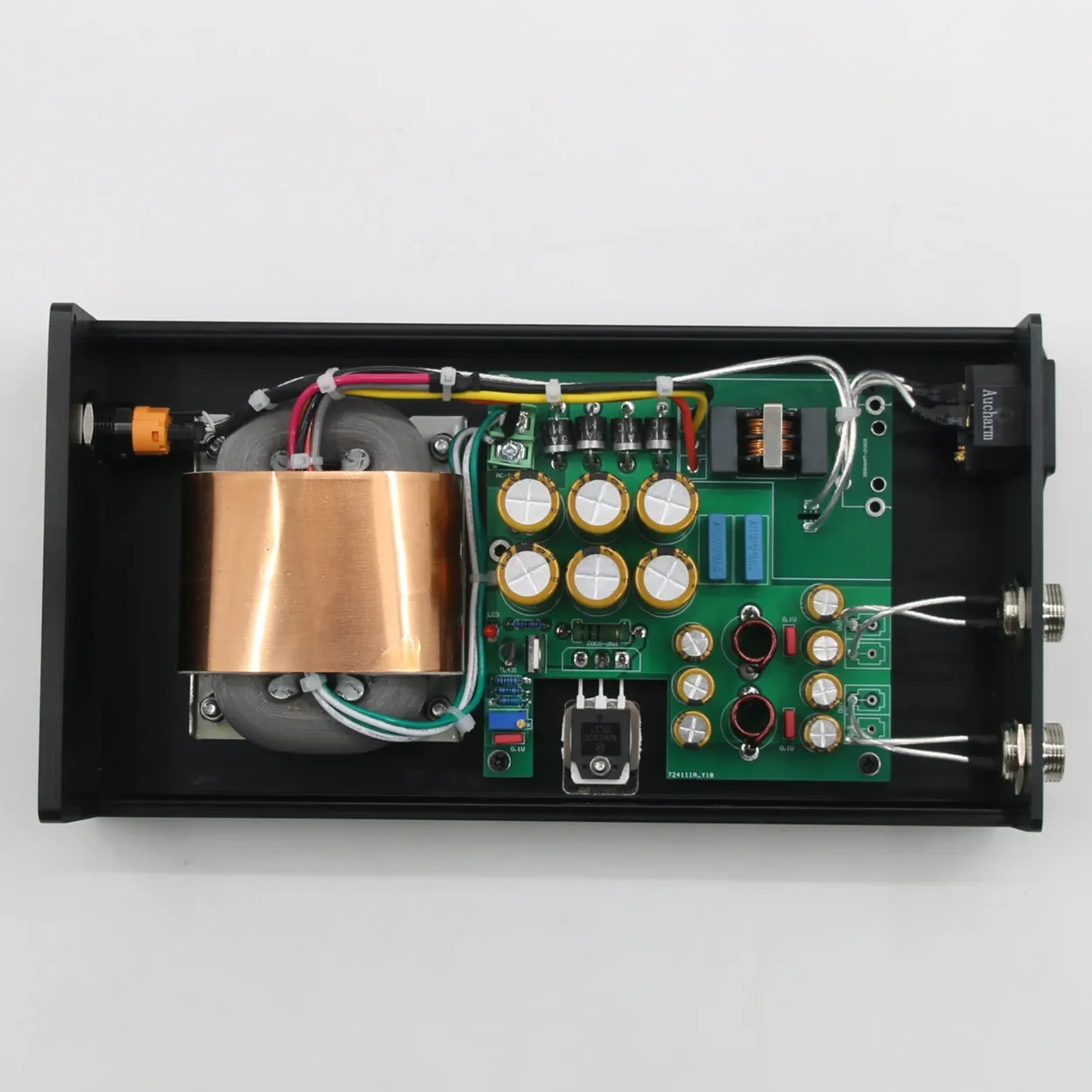 오디오 장치용 업그레이드된 50W R 코어 2방향 선형 전원 공급 장치 DC12V+DC12V 초저 LPS