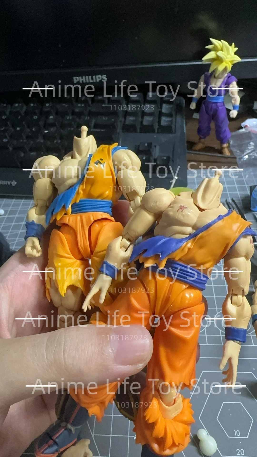 Air Dragon Ball S.H.Figuarts Damaged Battle Uniforms Accessories For Freedom White-Haired Goku Toyotaro Edition Son Goku Figure