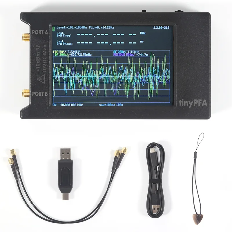 TinyPFA portable phase frequency analyzer 1 MHz to 290 MHz portable analyzer