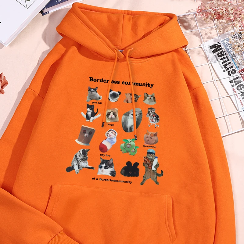 

Too Many Kittens Borderless Print Hoody Man Fashion Fleece Warm Sweatshirt Casual S-Xxl Hooded Autumn Oversized Comfortable Tops