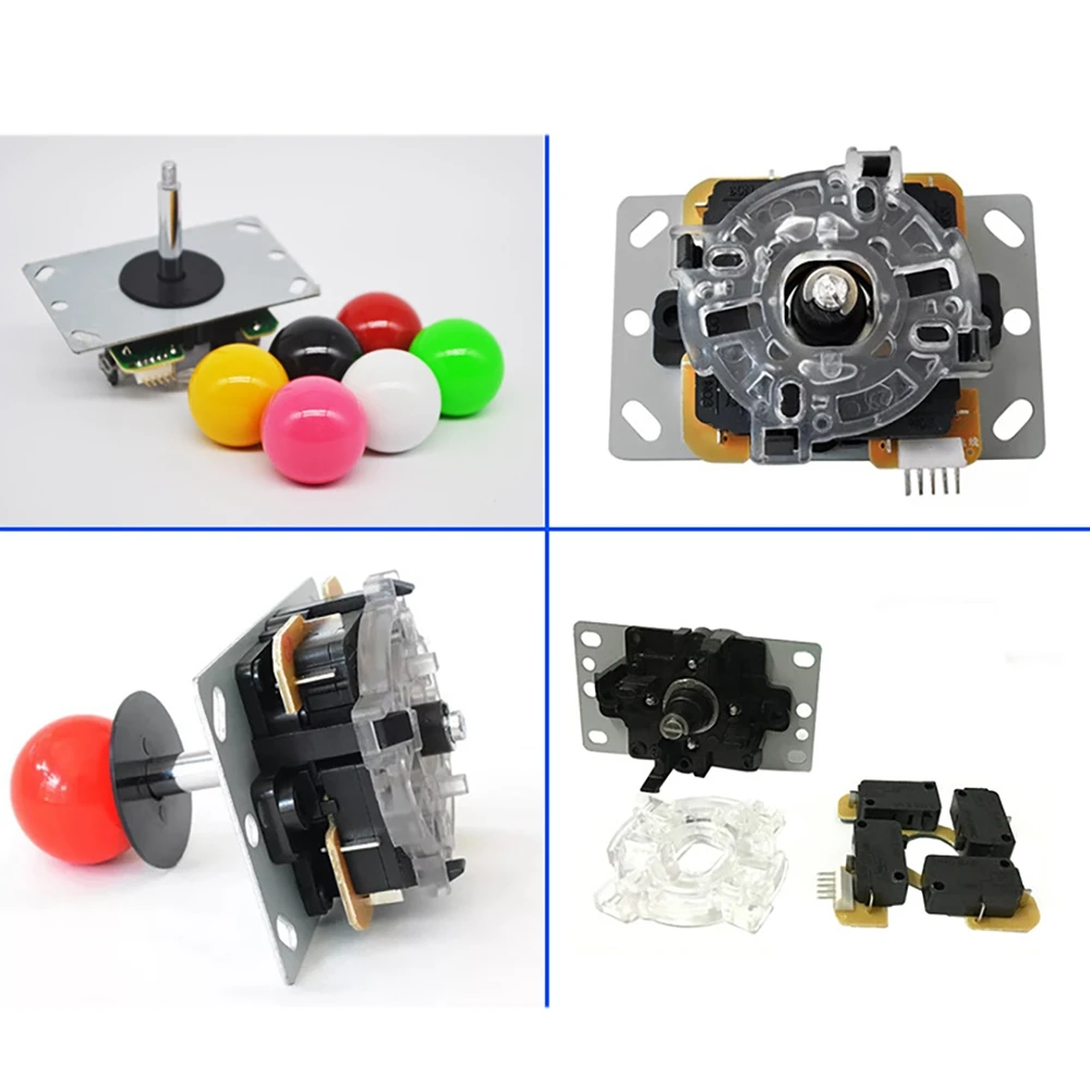 Arcade Joystick Controller Joystick Joystick with Circuit Board 5P Pin Without Light Joystick Game Console Handle D