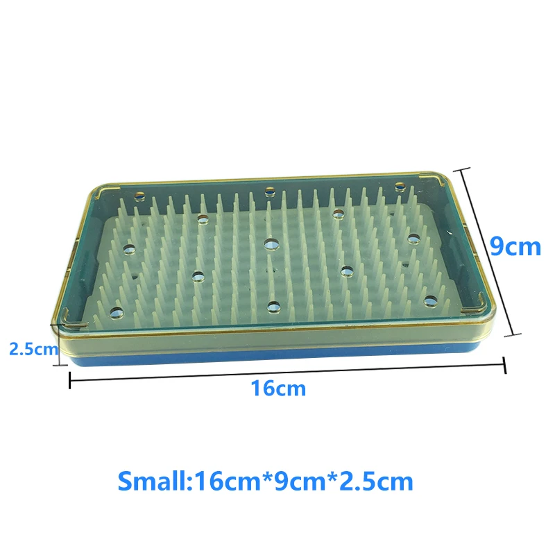 3 Types Medical Disinfection Box Surgery Sterilization Tray with A Silicone Ophthalmic/Dental Surgery Instruments 1pcs