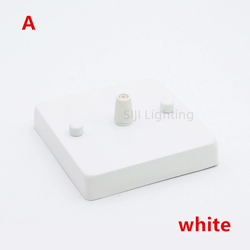 Square Ceiling Plate Iron Ceiling Canopy with Cable Clip Wire Grip for Modern Led Lamp Iron Lamp Base Metal Vintage Ceiling Rose