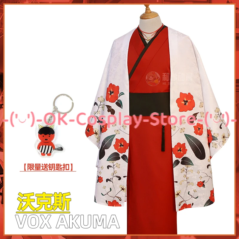 Vtuber Vox Akuma Cosplay Costumes Luxiem New Year Kimono Yutuber Party Suit Halloween Carnival Uniforms Custom Made