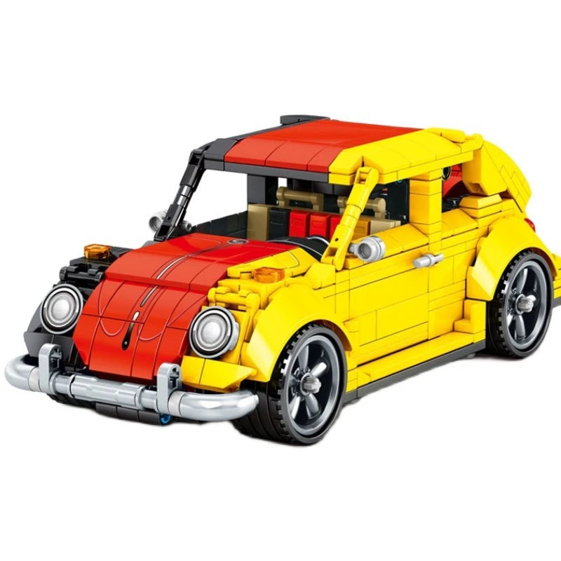

675PCS Three Color Beetle Car Building Blocks Model Toy City Racing Car Ornament Collection Gift Bricks Car Enthusiast