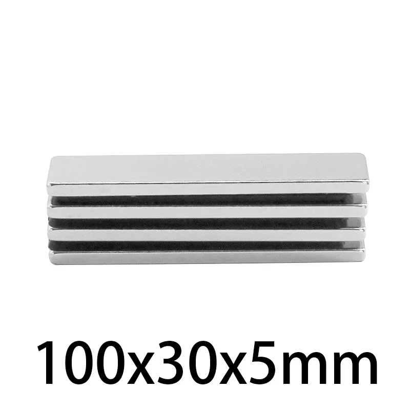 100x30x5mm Big Powerful Magnets Strong Block Magnets For Fridge, DIY, Building, Scientific, Craft, Education 100*30*5  100x30x5