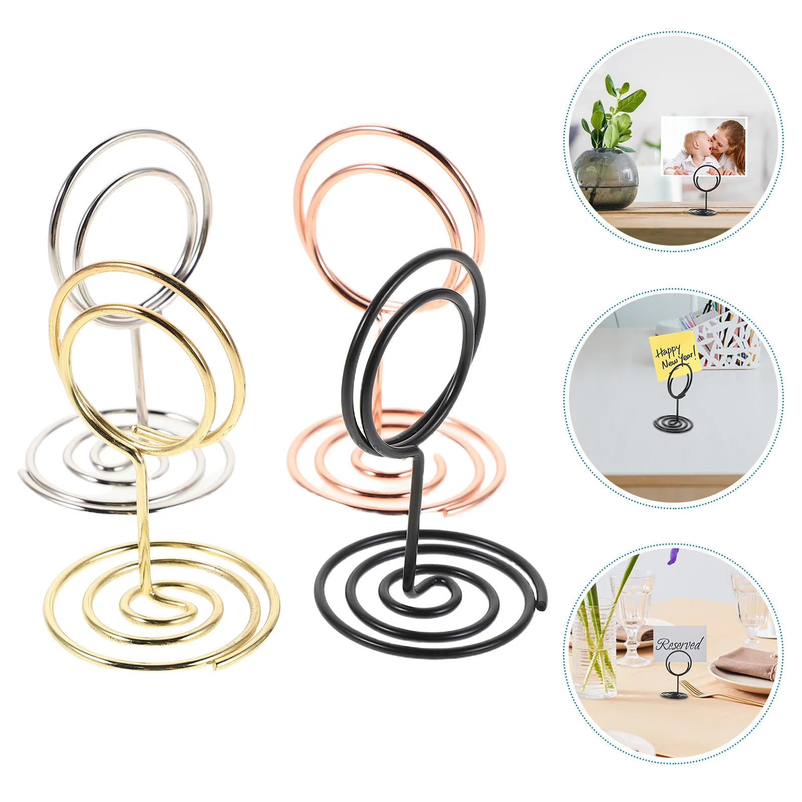 40Pcs Sleek Metal Round Card Holder Strong Grip Clip for Place Cards Wedding Table Decor Business Cards Photo Holders Memo