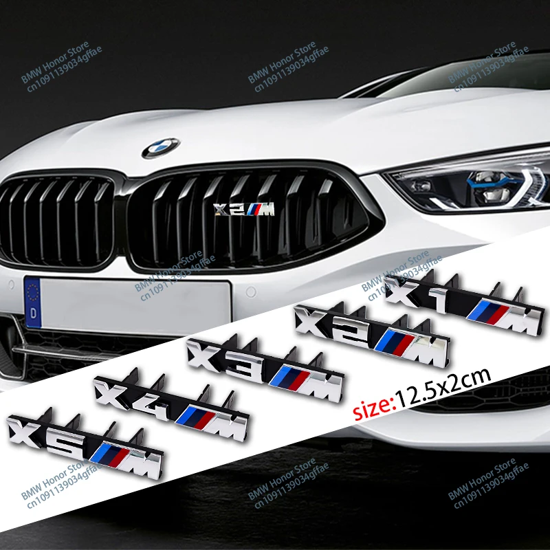 3D Car Front Grille Badge Logo Sticker For BMW M1 M2 M3 M4 M5 M6 M7 E84 E83 F39 F10 G80 G60 E60 E46 F30 G11 G07 G86 Car Styling