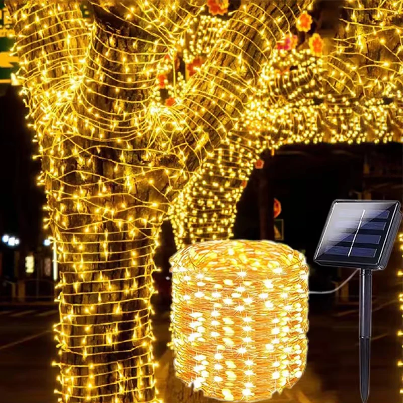 

LED Solar Light Outdoor Garden Fairy String Light Led Twinkle Waterproof Lamp for Christmas Patio Tree Party Wedding Decoration