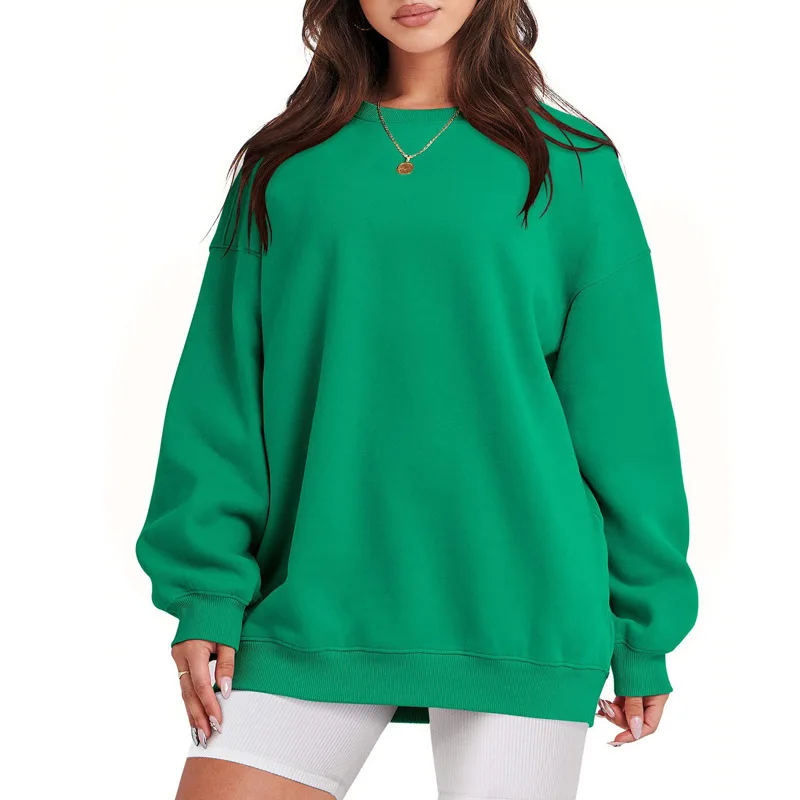 Daifa-suéter de cuello alto de manga larga para mujer, Top holgado informal, sudadera de estilo europeo y americano para Otoño e Invierno
