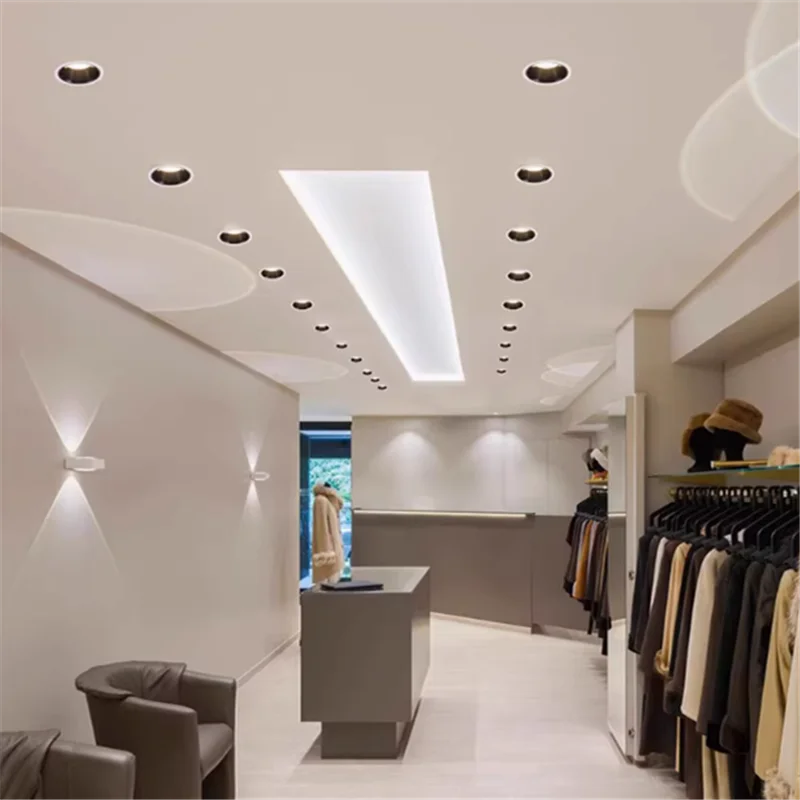 CRI 97 Anti Glare Recessed Dimmable LED Downlights 7W9W12W15W18W20W24W COB Ceiling Lamp Spot Lights AC110-230V +Led Drive