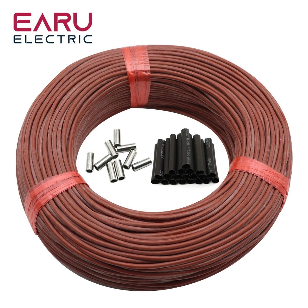 

5-100 Meters Infrared Warm Floor Cable 12K 33ohm/m Electric Carbon Heating Wire Coil 3.0mm Fiber Wire Floor Hotline Thickening