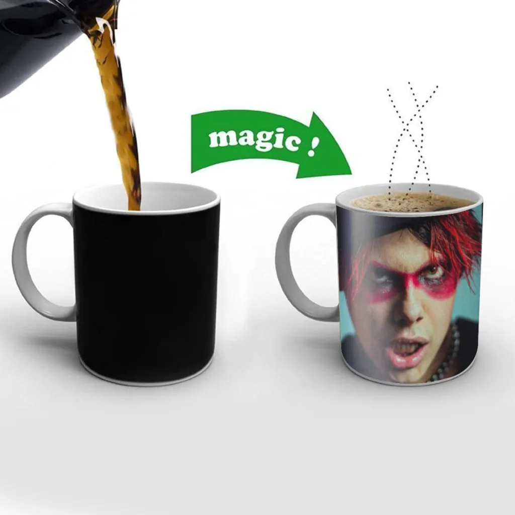 

New-Yungblud-Free shipping Mug Changing Color Ceramic Coffee Mugs Magic Tea Cup Best Gift