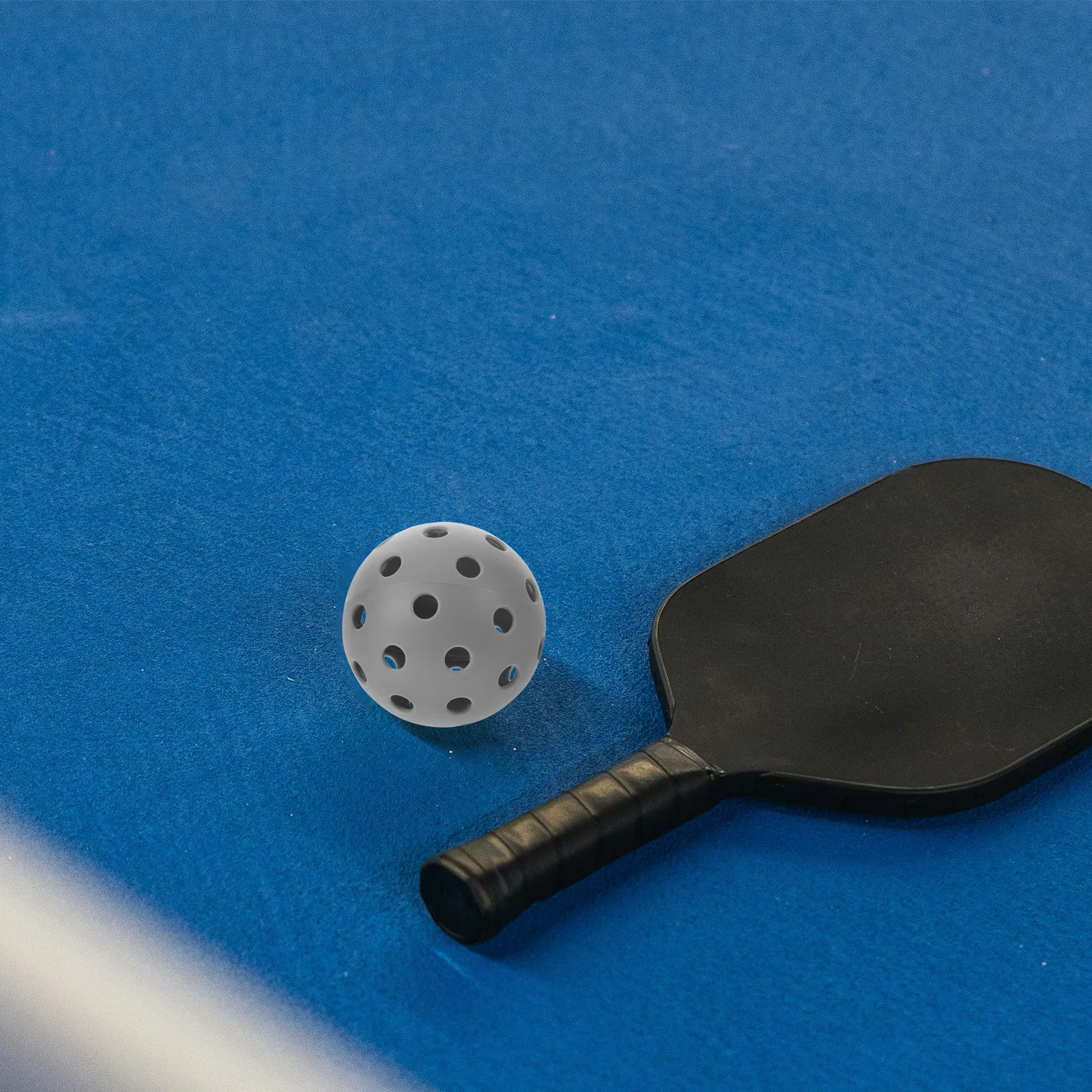 

5Pcs Pickleball Practice Trainers Soft Hollow Plastic 40 Hole Balls Gray Outdoor Indoor Training Equipment 2.91 Inch