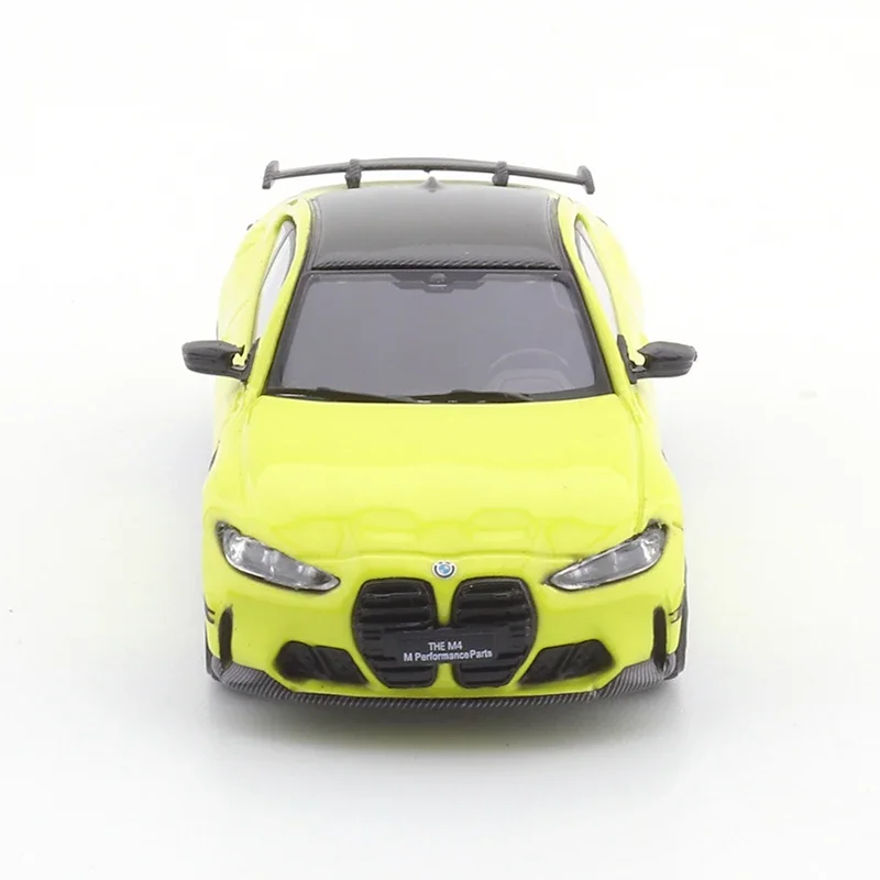 TIME MICRO 1: 64 Alloy Die Cast Car Model Collectible Ornament Dream Series BMW M4 Yellow Kids Xmas Gift Toys for Boys