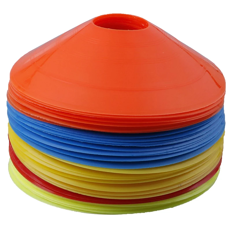 10pcs/set  Soccer Discs Bucket Marker Training Sign Flat Cones Marker Discs