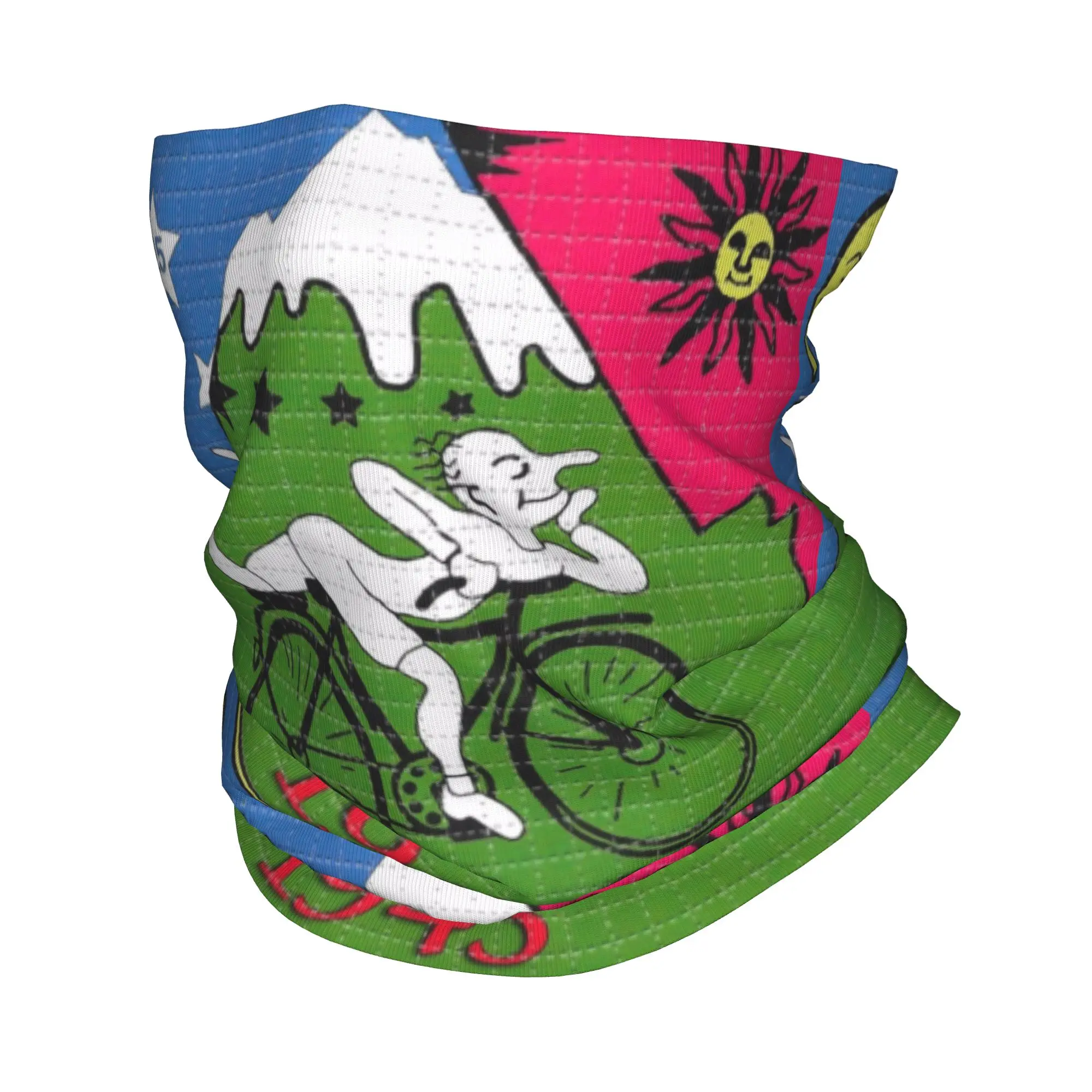 

Custom Albert Hoffman LSD Bicycle Day Neck Gaiter Men Women Windproof Winter Acid Blotter Party Bandana Scarf for Ski