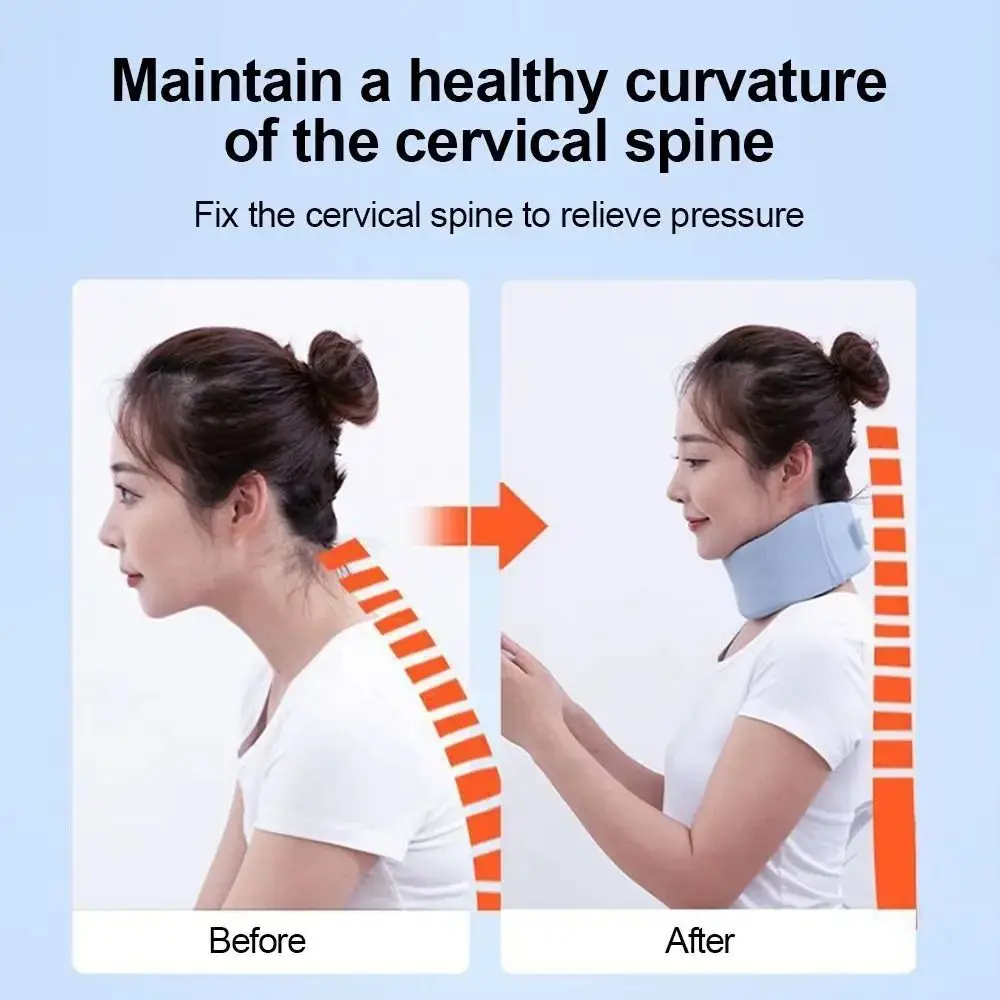 New Adjustable Neck Support Men Women Portable Brace Neck Office Household Pain Relief Sponge Neck Cervical Collar