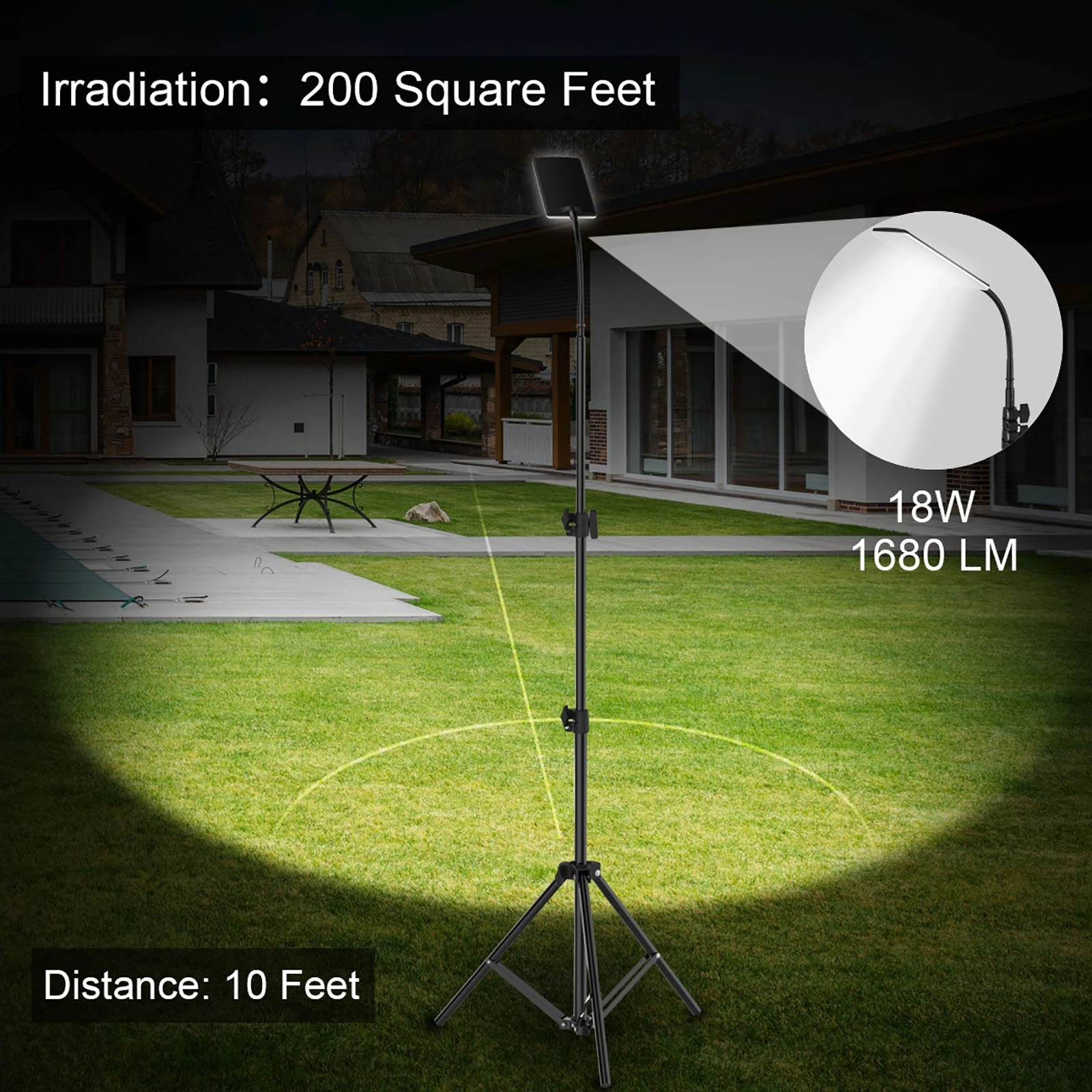 Imagem -04 - Leds Portátil de 360 Graus Ajustável Acampamento ao ar Livre Luz com 1.8m Tripé Acampamento Trabalho Fotografia Suporte Luz Preenchimento 84