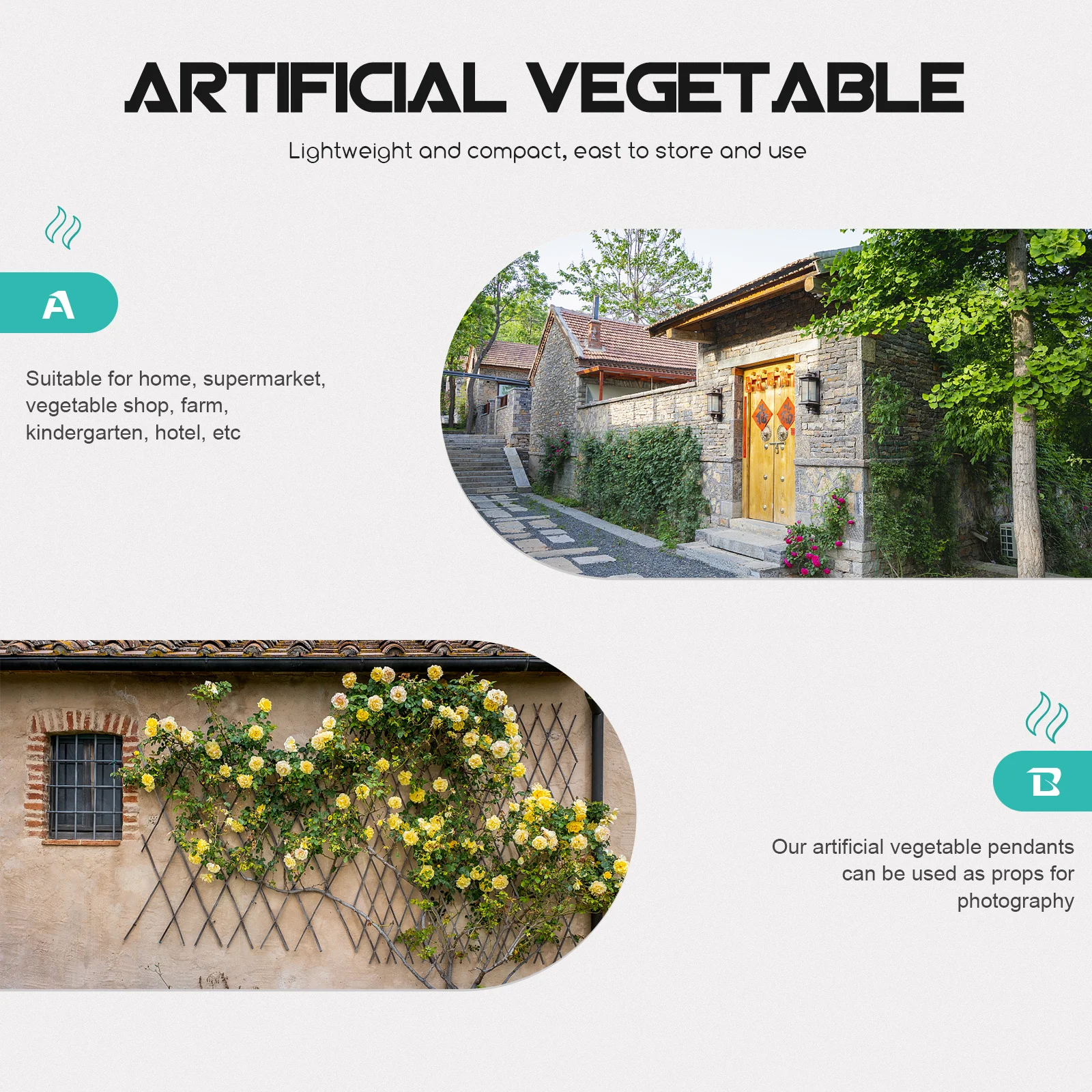 

5pcs Artificial Potato Hanging Strings Realistic Simulation Vegetables For Kitchen Decor Farm Wall Garden Decoration