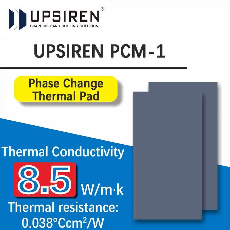 

Upsiren PCM-1 8.5W Phase Change Thermal Pad High-performance Durable Suitable For CPU/Office/Game/Home