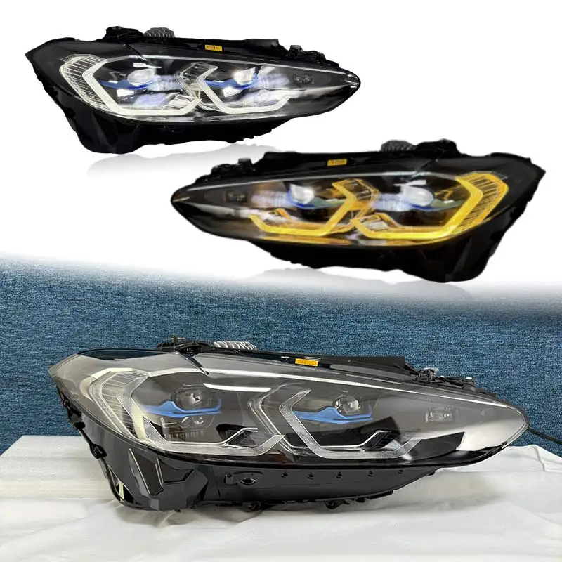For BMW 4 Series G22 G80 G82 Laser Headlights, Yellow and White Dual Color Daytime Running Lights, Automotive Accessories
