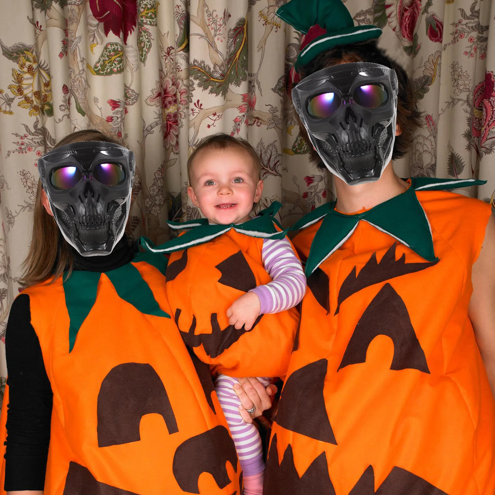 الجمجمة نظارات الدراجات النارية ركوب قناع نظارات السلامة الواقية حزام قابل للتعديل المضادة للأشعة فوق البنفسجية تأثير مقاومة ركوب الخيل #1