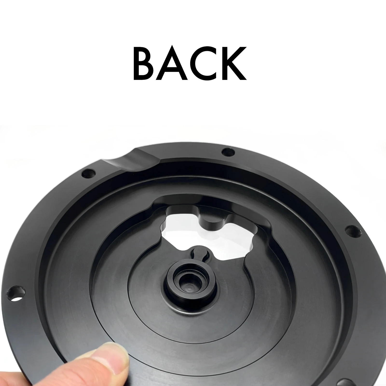 CNC 6 Holes Black clarity Derby Cover For  Sportster XL883 XL1200 XR Iron 2004-2017 Iron 883 XL883N 09-19