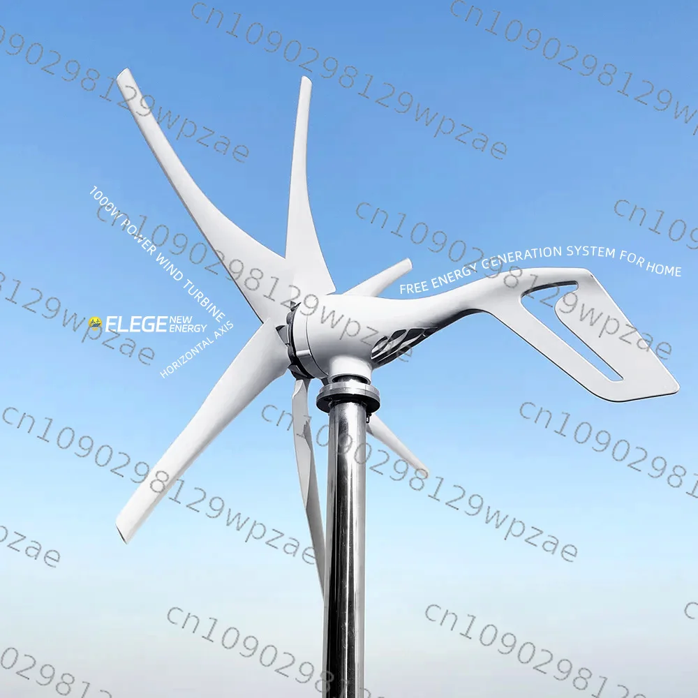 Elege 1kw 3KW 5KW Cost of Small Residential Horizontal Axis Wind Windmill Power Generator for Home Farm Use