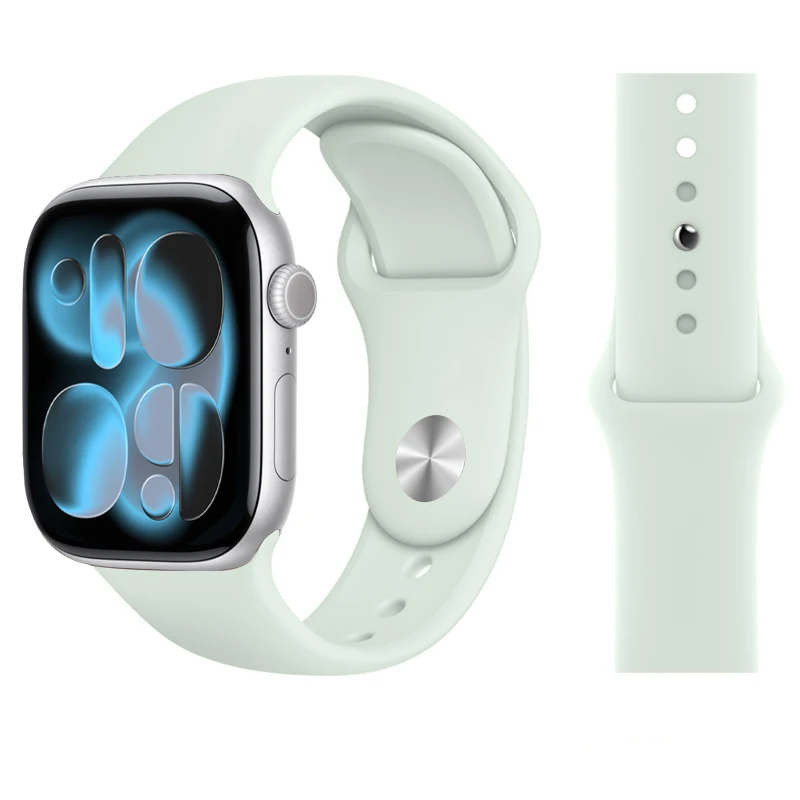 Silikonarmband für Apple Watch-Armbänder 46 mm 44 mm 45 mm 49 mm 41 mm 40 mm 42 mm Sport Correas-Armband iWatch Serie 11 10 SE 9 8 7 6 5