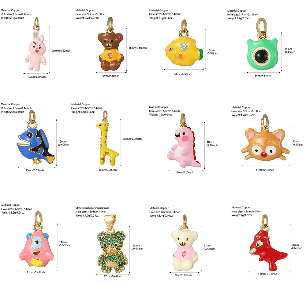 Cute Animals Dolphins Summer Elephant Charms for Jewelry Making Supplies Bohemian Cat Dijes Diy Woman Earring Bracelet Necklace
