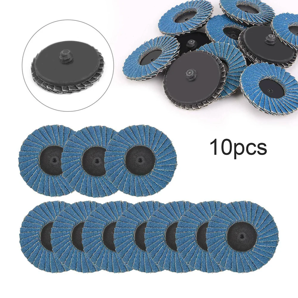 10 sztuk 50mm tarcze listkowe 2 Cal tarcze szlifierskie 60 Grit szlifowanie ściernica Flap typ koła tarczowe do szlifierki kątowej narzędzia ścierne