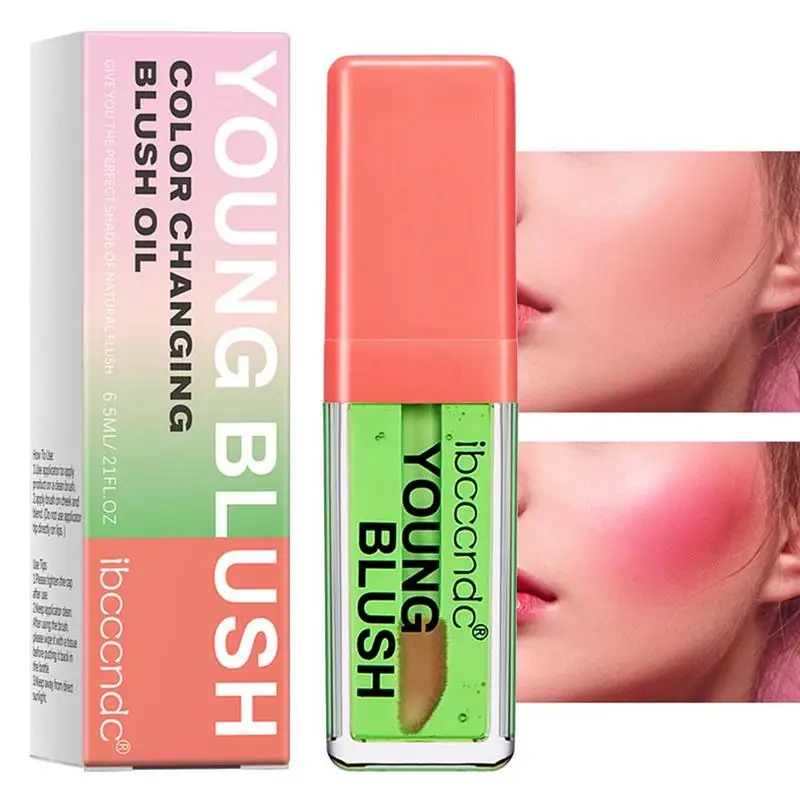 Face Blusher Color Liquid Blusher Face Contouring Brightening Natural Long-lasting Makeup Highlight Oil Temperature Blusher Oil