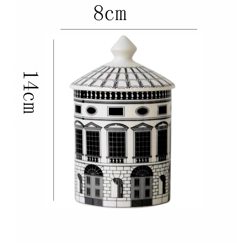 European Face Scented Candle Jar Architectural Decoration Candy Jar Home Jewelry Cosmetics Cotton Swab Box Fruit Storage Bottle