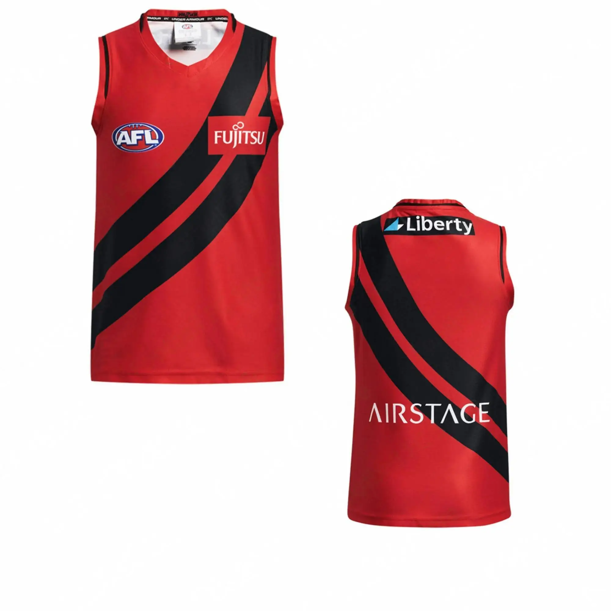 Oversized Adult and Kids Loose Vest Basque Football Jersey Australia Essendon Bombers 2024 Summer New A.F.L