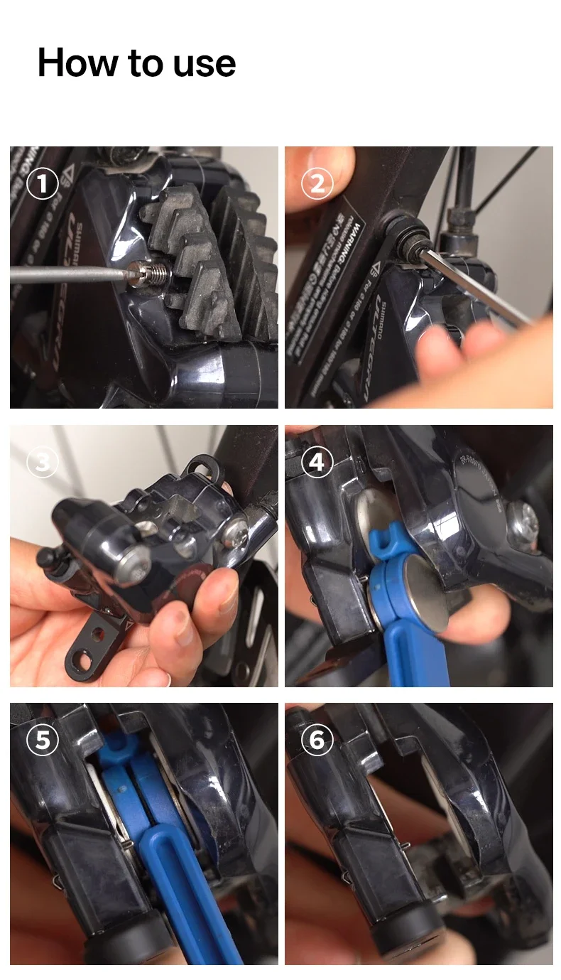 Werkzeug zum Spreizen von Fahrradbremsbelägen aus Stahl, 360 ° Drehbarer Reset für Fahrradöl-Scheibenkolben, hydraulische Bremssattel-Kolbenverlängerung – Detail 13