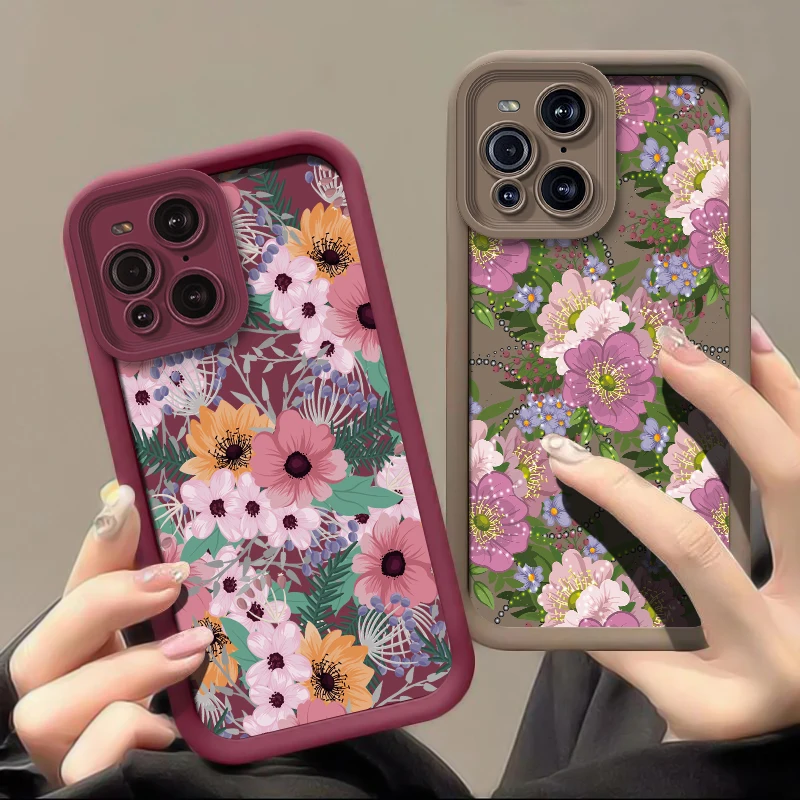 جراب هاتف لموتورولا موتو إيدج 50 60 Funsion 40 Neo G56 G86 G35 G52 G53 G54 G60 G75 زهرة نمط سيليكون ماتي غطاء