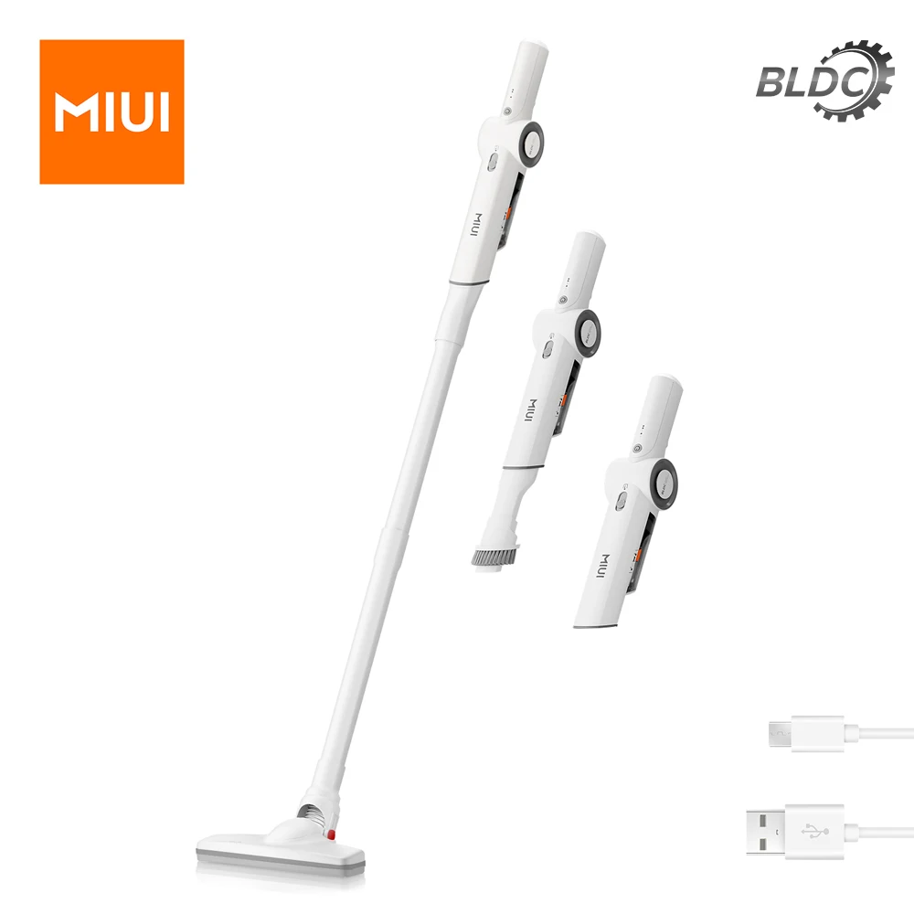 MIUI Portable Handheld Vacuum Cleaner, Multi-Function Vacuum Cleaner Suitable for Pet Hair, Household & Car, Lightweight,White