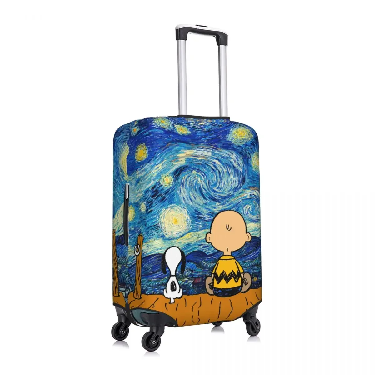 Custom Cute Cartoon Snoopy Luggage Cover Elastic Travel Suitcase Protective Covers Fits 18-32 Inch