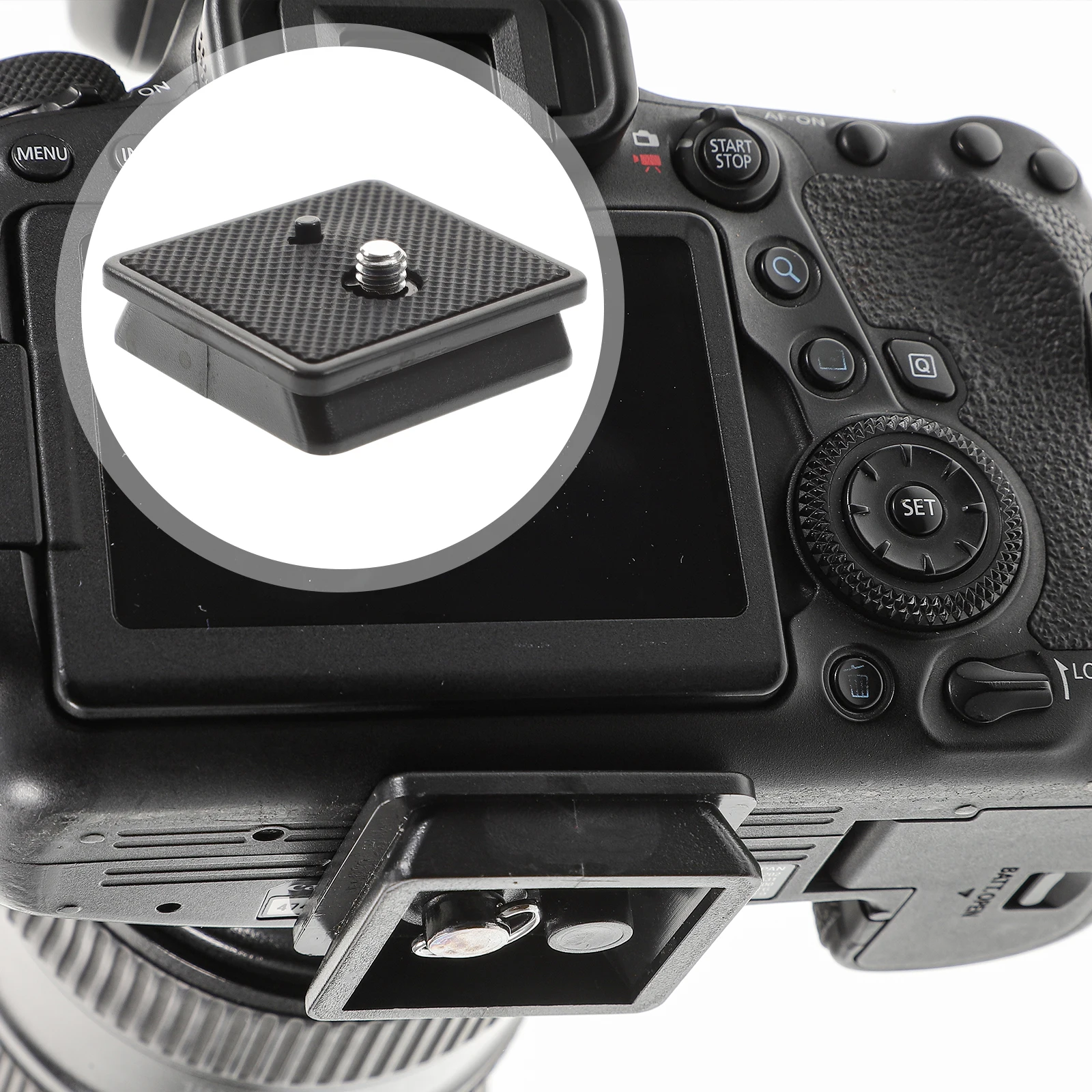 2 Buah Pelat Rilis Cepat Kamera Sekrup 1 4 Inci Logam ABS Kompatibel dengan Sebagian Besar Model Tripod Dudukan Adaptor Dudukan Kamera