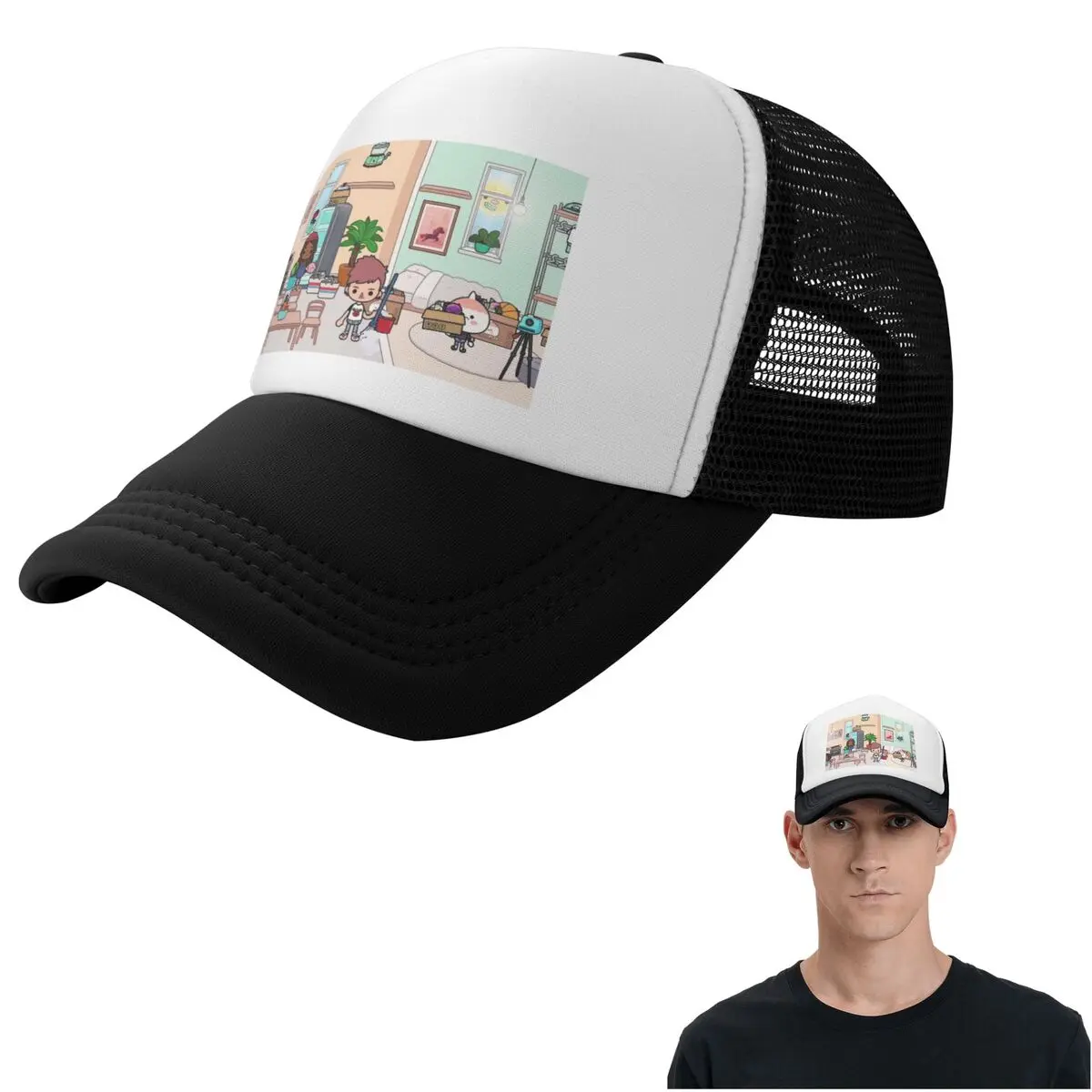 Toca Life Box Toca Boca Cute Game Cap Casual Mesh Baseball Caps Adjustable Hat Hip Hop Summer Unisex Baseball Hats